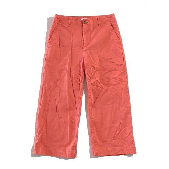 Loft Pants Womens Size 12 Orange Straight Leg CroppedLoft - Picture 1 of 6